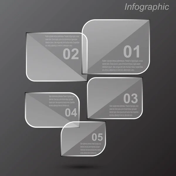 Plantilla de diseño infográfico con etiquetas de papel. — Archivo Imágenes Vectoriales