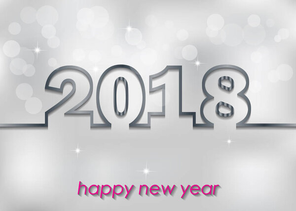 2018 Happy New Year background for invitations, festive posters.