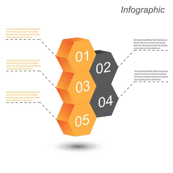 Modello di progettazione infografica — Vettoriale Stock