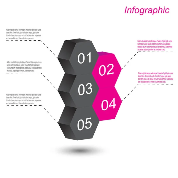 Modelo de design infográfico — Vetor de Stock