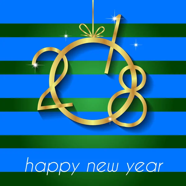 2018 happy New Year achtergrond voor uitnodigingen, feestelijke posters. — Stockvector