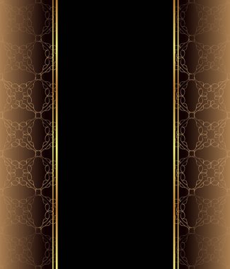 Altın gibi dekorasyonu ve yeri olan zarif, dikişsiz duvar kâğıdı..