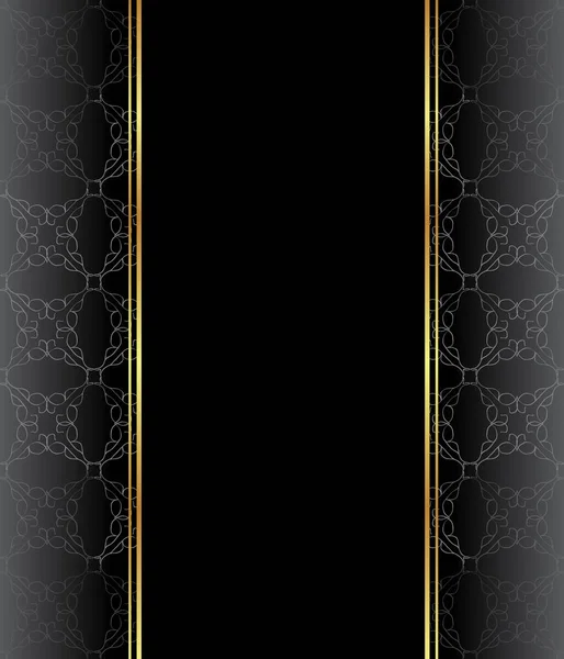 Elegante fondo de pantalla sin costuras con una fina decoración dorada y lugar para su texto. — Vector de stock