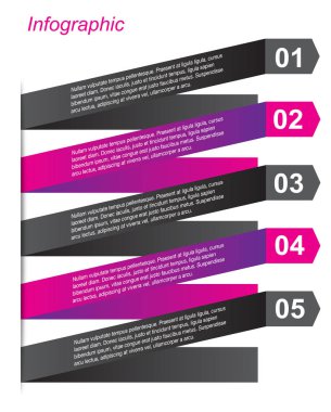 Kağıt etiketli bilgi tasarım şablonu. 