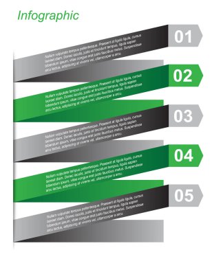 Kağıt etiketli bilgi tasarım şablonu. 