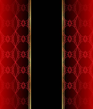 Altın gibi dekorasyonu ve yeri olan zarif, dikişsiz duvar kâğıdı..