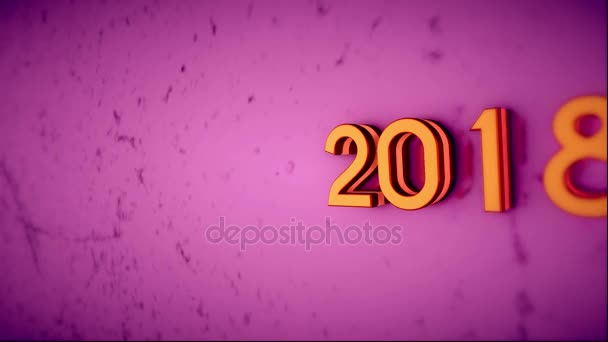 2018 Felice anno nuovo sfondo . — Video Stock