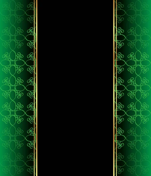 Elegante fondo de pantalla sin costuras con una fina decoración dorada y lugar para su texto. — Vector de stock