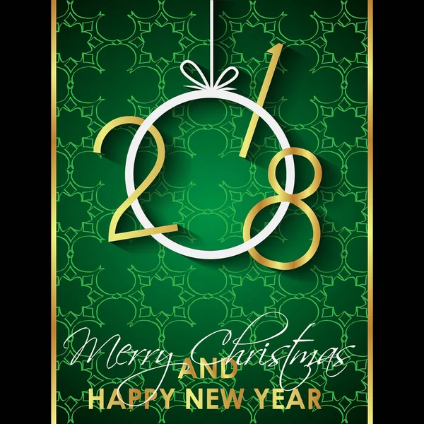 Fond de Nouvel An 2018 pour vos invitations, affiches festives, cartes de voeux . — Image vectorielle