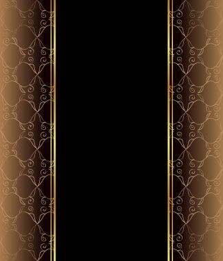 Altın gibi dekorasyonu ve yeri olan zarif, dikişsiz duvar kâğıdı..