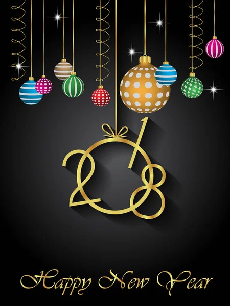 2018 Feliz Año Nuevo Antecedentes . — Vector de stock