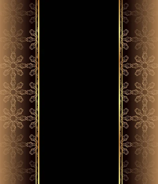 Elegante fondo de pantalla sin costuras con una fina decoración dorada y lugar para su texto. — Vector de stock