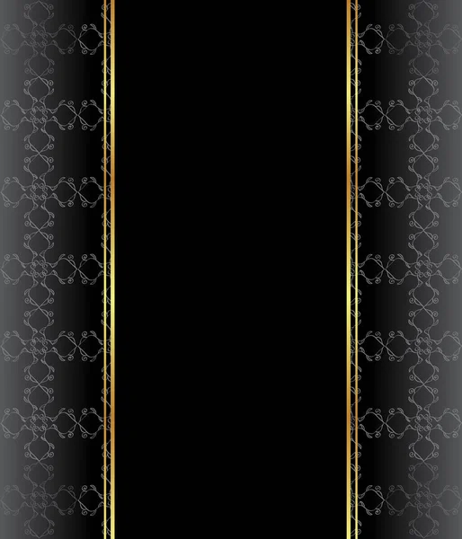 Elegante fondo de pantalla sin costuras con una fina decoración dorada y lugar para su texto. — Vector de stock