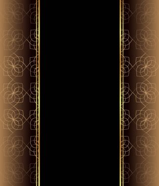 Altın gibi dekorasyonu ve yeri olan zarif, dikişsiz duvar kâğıdı..