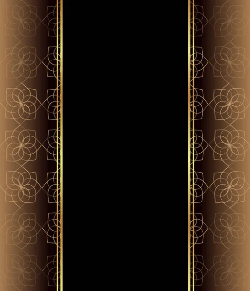 Elegante fondo de pantalla sin costuras con una fina decoración dorada y lugar para su texto. — Vector de stock