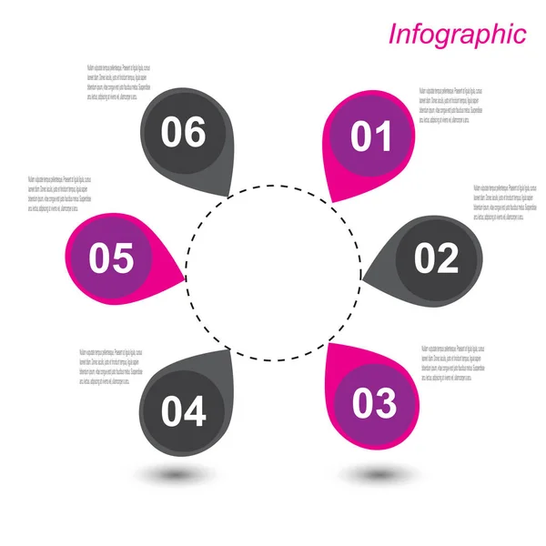 Modello di progettazione infografica — Vettoriale Stock