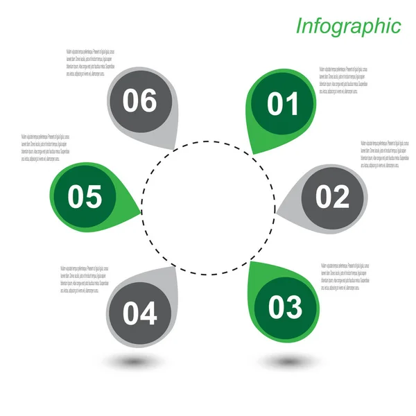 Sjabloon voor infografische vormgeving — Stockvector