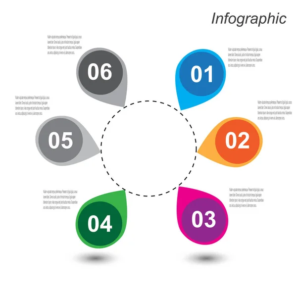 Modèle de conception infographique — Image vectorielle