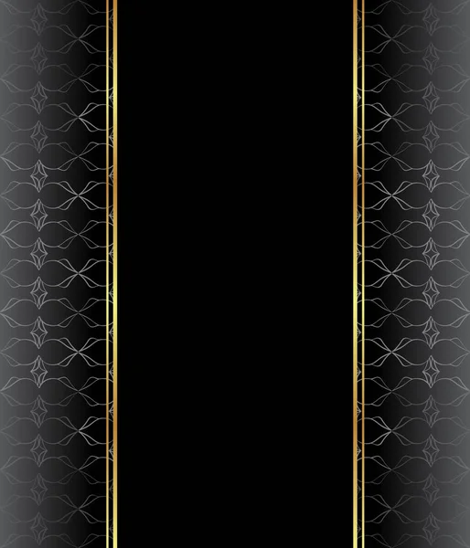 Elegante fondo de pantalla sin costuras con una fina decoración dorada y lugar para su texto. — Vector de stock