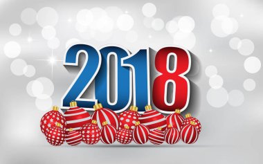 Davetiyeler, Festival afişleri, tebrik kartları için 2018 mutlu yeni yıl arka plan.