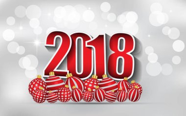 Davetiyeler, Festival afişleri, tebrik kartları için 2018 mutlu yeni yıl arka plan.