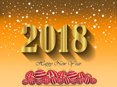 Davetiyeler, Festival afişleri, tebrik kartları için 2018 mutlu yeni yıl arka plan.