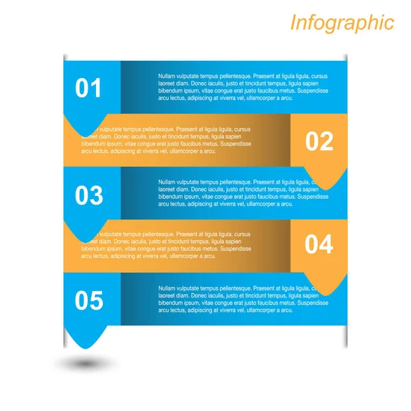 Infographic Şablon Tasarım Afiş Için Web Düzeni — Stok Vektör