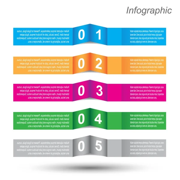Infographic Template Design Banners Web Layout — Stock Vector