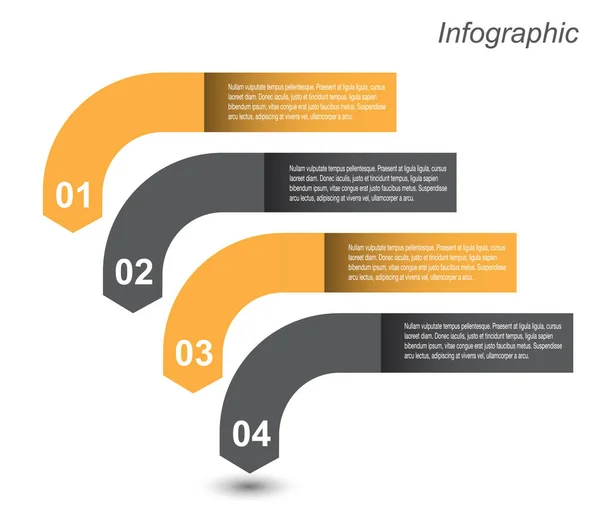 Plantilla Diseño Infográfico Con Etiquetas Papel Idea Para Mostrar Clasificar — Archivo Imágenes Vectoriales