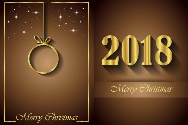 Davetiyeler, Festival afişleri, tebrik kartları için 2018 merry Christmas arka plan.