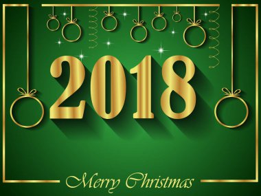 Davetiyeler, Festival afişleri, tebrik kartları için 2018 merry Christmas arka plan.