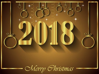 Davetiyeler, Festival afişleri, tebrik kartları için 2018 merry Christmas arka plan.