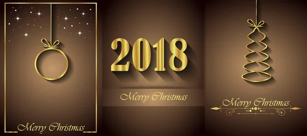 2018 Feliz Fundo Natal Para Seus Convites Cartazes Festivos Cartões — Vetor de Stock