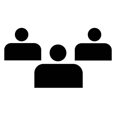 Takım Icon - insan grubu. Vektör çizim