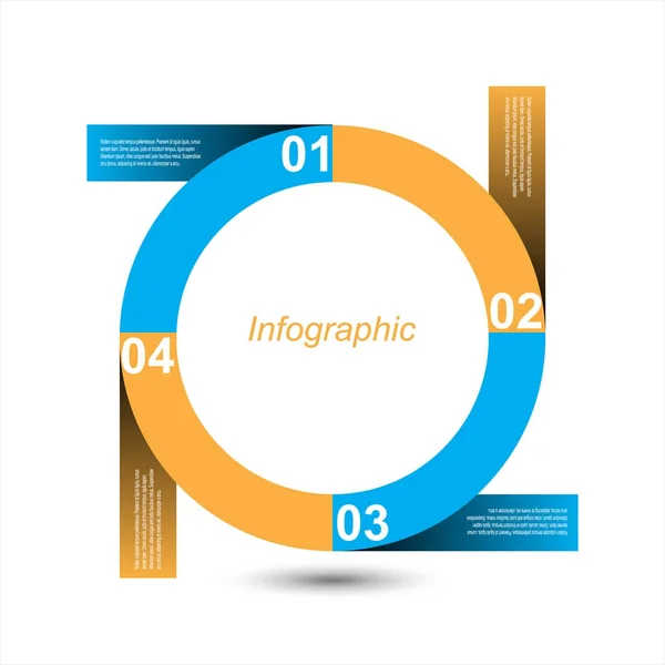 Infographic Design Sablon Címkék Papír Ötlet Rangsor Statisztika Megjelenítésére — Stock Vector