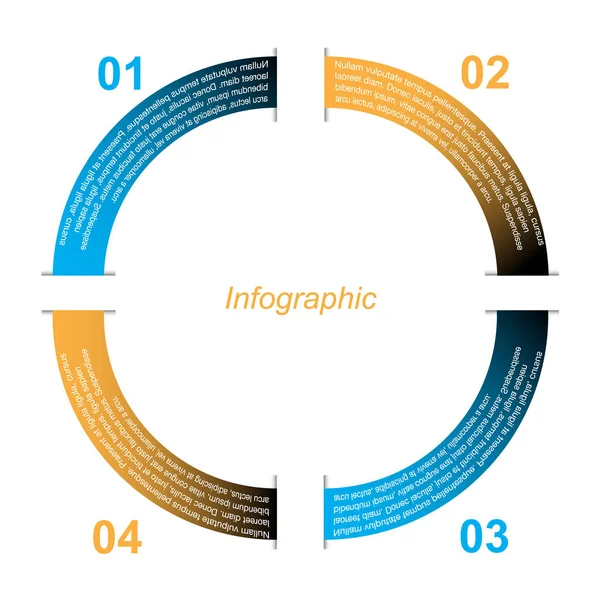 Plantilla Diseño Infográfico Con Etiquetas Papel Idea Para Mostrar Clasificar — Vector de stock