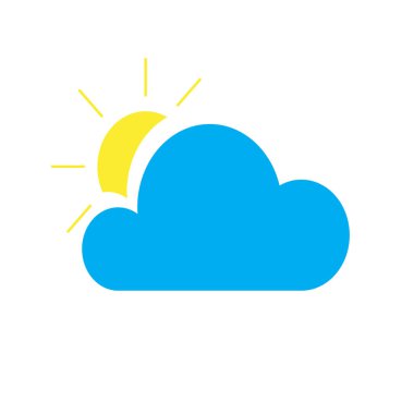 Web öğeleri simgeler meteorolojik tahmin için hava durumu