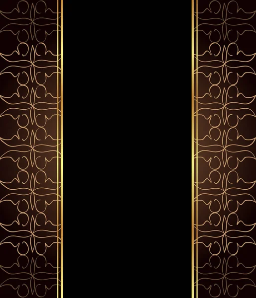 Elegant Seamless Wallpaper Golden Fine Decoration Place Your Text Layout — Stock Vector