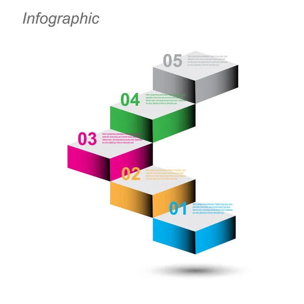 Modelo Design Info Gráfico — Vetor de Stock