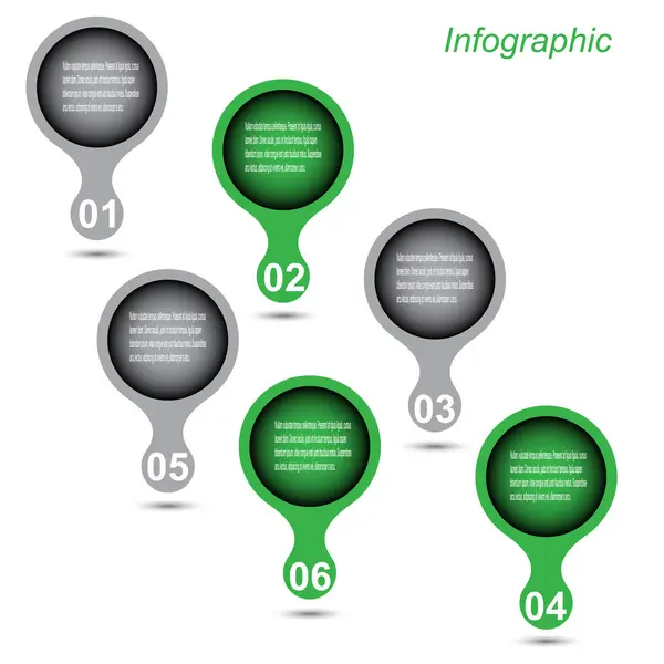 Modello Design Info Grafico — Vettoriale Stock