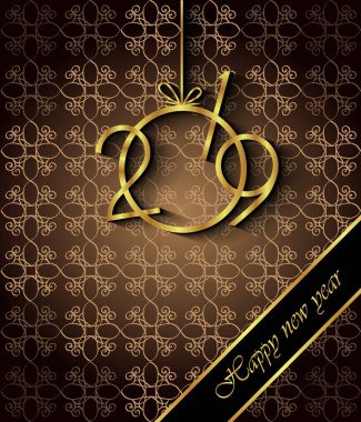 Davetiyeler, Festival afişleri, tebrik kartları için 2019 mutlu yeni yıl arka plan.