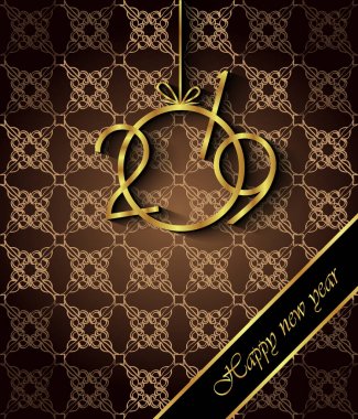 Davetiyeler, Festival afişleri, tebrik kartları için 2019 mutlu yeni yıl arka plan.