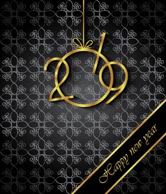 Davetiyeler, Festival afişleri, tebrik kartları için 2019 mutlu yeni yıl arka plan.