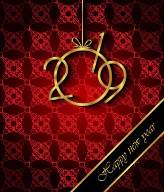 Davetiyeler, Festival afişleri, tebrik kartları için 2019 mutlu yeni yıl arka plan.