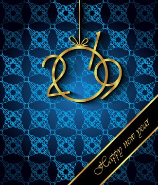 Davetiyeler, Festival afişleri, tebrik kartları için 2019 mutlu yeni yıl arka plan.