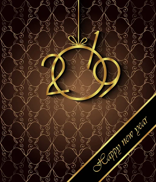 Davetiyeler, Festival afişleri, tebrik kartları için 2019 mutlu yeni yıl arka plan.