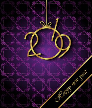 Davetiyeler, Festival afişleri, tebrik kartları için 2019 mutlu yeni yıl arka plan.