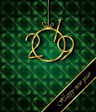 Davetiyeler, Festival afişleri, tebrik kartları için 2019 mutlu yeni yıl arka plan.