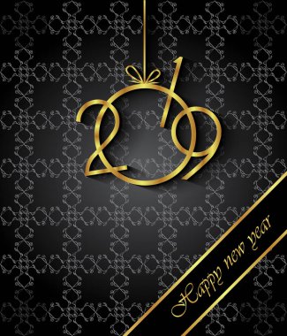 Davetiyeler, Festival afişleri, tebrik kartları için 2019 mutlu yeni yıl arka plan.