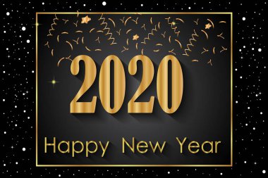 2020 Yeni Yıl Davetiyeleriniz, tebrik kartlarınız ya da noelleriniz için mutlu yıllar..